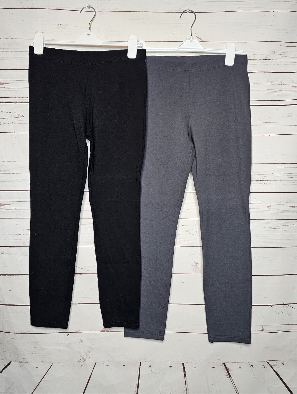 Clara Sun Woo Slim Ponte Leggings - Black & Gray